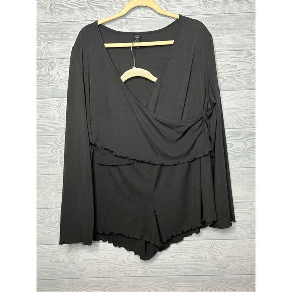 Black ribbed 2-pc set - Picture 1 of 8